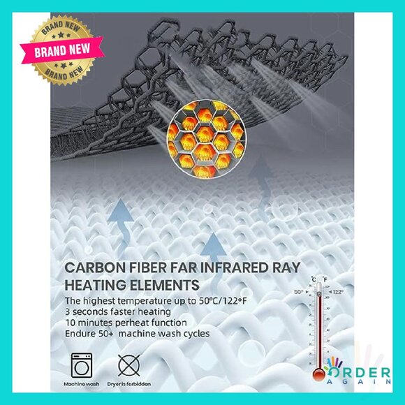 Unisex Heated Hoodie Electric Winter Coat Soft Cozy Lightweight Outdoor Wear - Picture 6 of 7